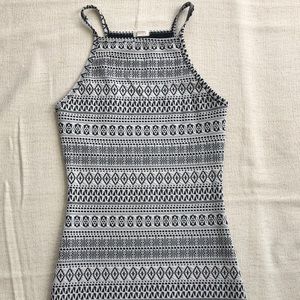 Black and White Tropical Dress